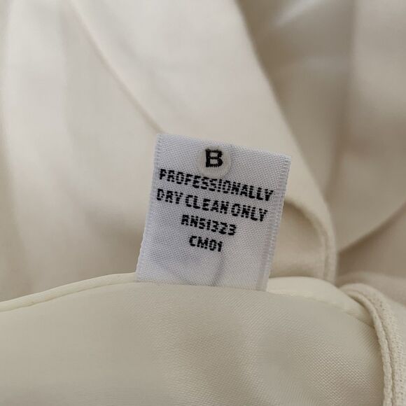 Josephine Chaus Blazer Jacket Women 12 Ivory Silk Linen Old Money Quiet Luxury - Picture 12 of 13